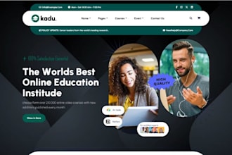 build wordpress lms educational website online course website, elearning website
