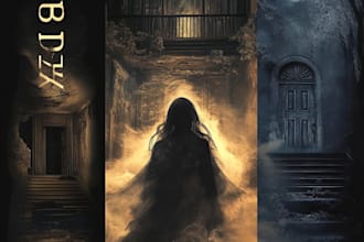 create a unique horror book cover design or kindle cover