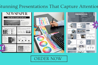 create professional powerpoint presentations,  pitch decks, templates
