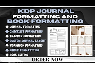 format your KDP journal or planner for amazon publishing