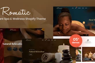 design spa shopify website for body massage treatment waxing nail salon store