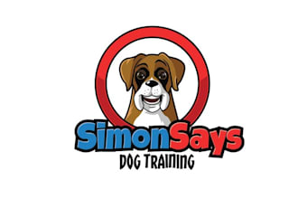 design animals fun colorful dog training logo