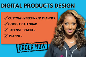 design custom hyperlinked planner google calendar expense tracker planner