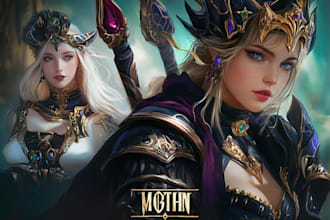 paint semi realistic fantasy art