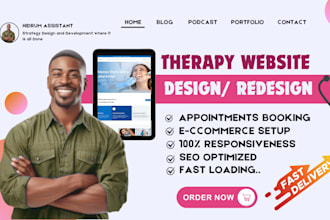 therapy website design therapy website redesign wellness site counseling website