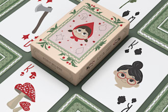 design custom 54 playing card deck poker memory flash card box with rulebook