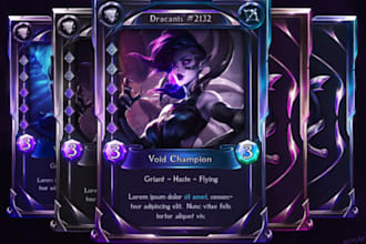 design dark fantasy trading card game ccg tcg ttrpg card template mtg deck