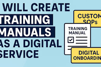 create a digital training manuals, employee onboarding, user guide and spos