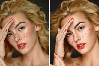 do high end skin retouching for professional photographers