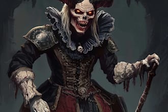 make best fantasy horror art and horror character art