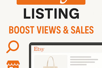 do SEO for etsy shop to rank etsy listings to boost views and sales