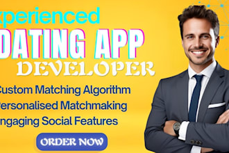 develop custom dating app tinder clone chat or video call social media app api
