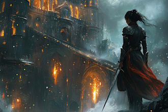 illustrate fantasy book cover design, thriller book or fantasy book cover