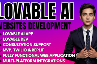 develop lovable ai website or app supabase ai dev bolt replit twilio integration