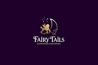 design luxury dog grooming salon logo