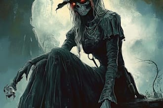 create a stunning horror character art