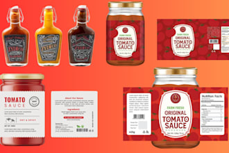 design attractive label for sauce seasoning hot chill beer spice or food product
