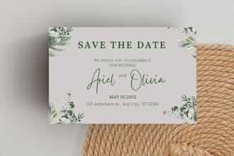 create digital products for etsy wedding invitation design canva template