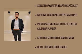 be your copywriter and social media campaign planner