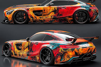 design a car wrap for racing and drift livery