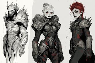 do monster character illustration metal fantasy horror dark art dnd scary ugly
