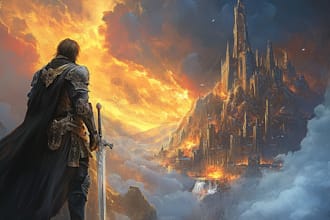 create a unique fantasy book cover illustration