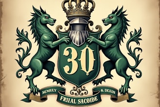 design high quality arms family crest vintage logo with express delivery