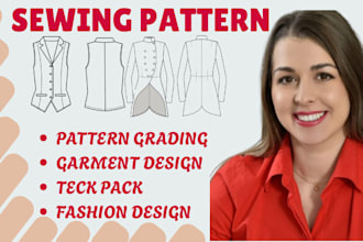 create sewing patterns, do pattern grading, and fashion