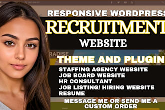 recruitment website job board staffing agency website job hiring landing page