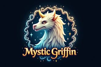 design outstanding mystic griffin mascot logo with express delivery
