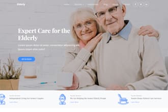 home care website, medical, senior health care website in 48hrs