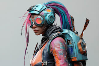 design fantasy and cyberpunk character