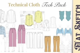 do fashion flat sketch fashion illustration fashion tech pack fashion design