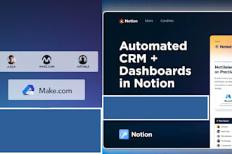 do custom notion CRM, dashboard and business automation