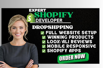 develop a shopify store and add product reviews for conversion with lifetime