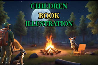design a professional children illustration book 3d illustration storybook