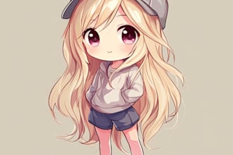 draw your anime girl original character or fanart