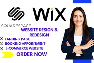 design and develop a professional squarespace and wix website or online store