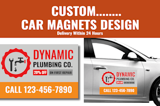 do any kind of car or truck door magnet in short time
