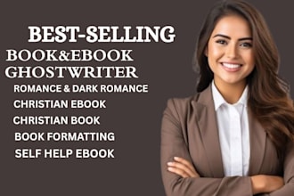 write ghostwriting romance and fiction story, book ebook or nonfiction writer