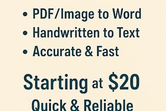 ii will do fast and accurate typing work