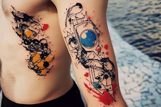 custom a geek tattoo design
