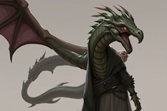 make concept art for characters, dragons and monsters