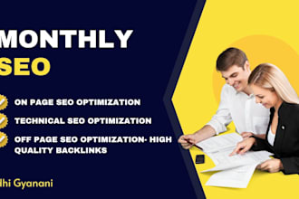 provide complete monthly seo services to rank your business on serp