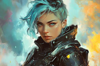 paint scifi or fantasy digital art illustration