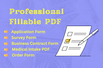 design a custom fillable PDF form with advanced fields