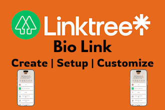 create, setup and customize a stunning linktree bio link for your social media