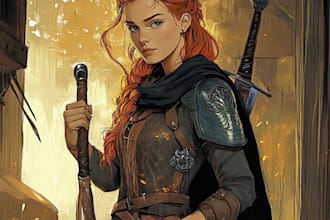 do illustration, dnd concept art and character design
