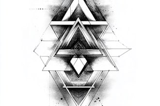 create unique custom geometric tattoo design