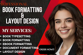 do book  layout design, typesetting, formatting, paperback, for amazon kdp